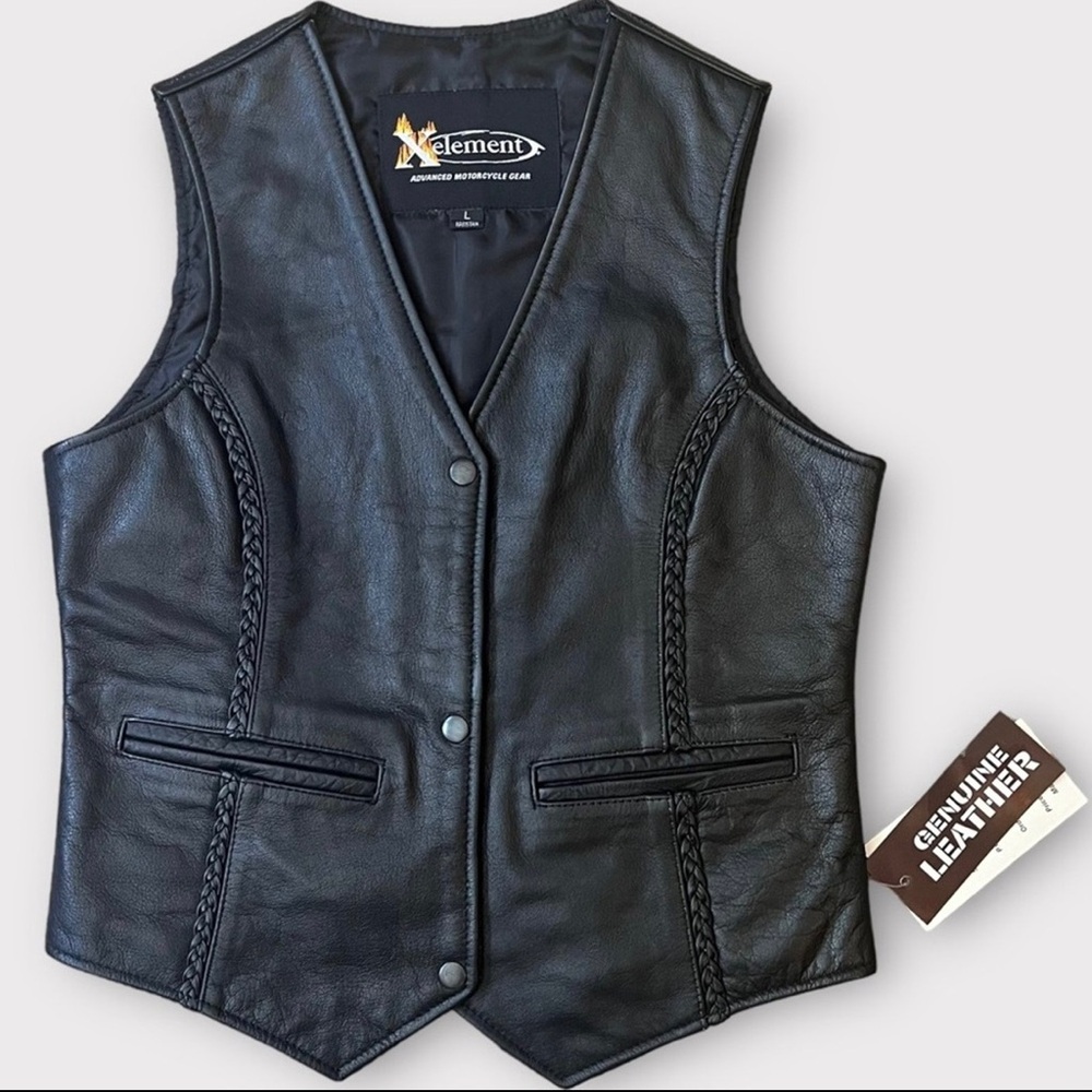 X Element Road Queen Leather Motorcycle Vest
